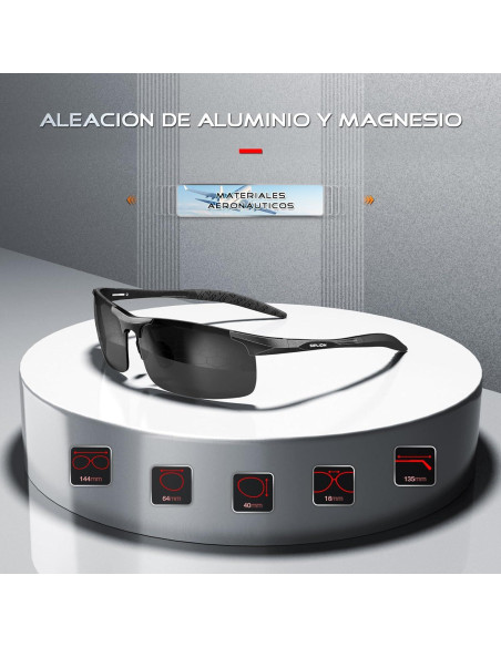 Gafas de sol SIPLION polarizadas para hombres UV400 ligeras