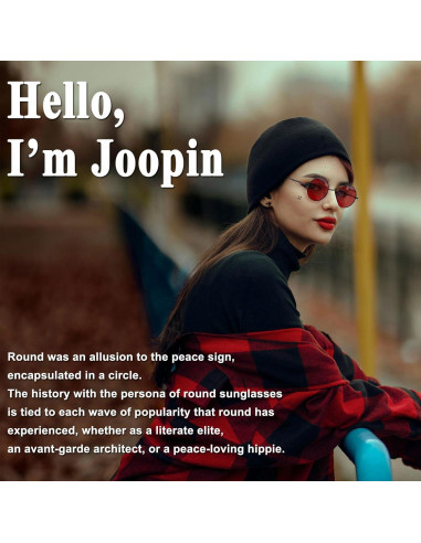 Gafas de sol redondas Joopin con protección UV400 y diseño retro