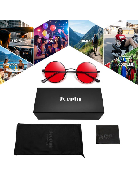 Gafas de sol redondas Joopin con protección UV400 y diseño retro