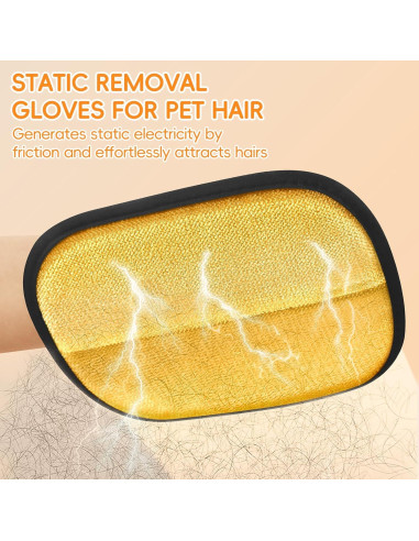 Guante Removedor de Pelo de Mascotas XEENRXU Doble Cara 2PCS
