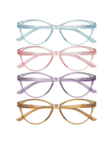 Gafas de Lectura Przene 4 Paquetes Anti Luz Azul 2.5x