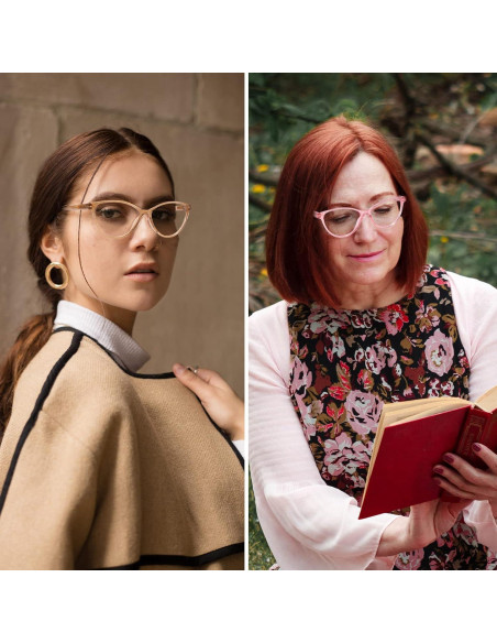 Gafas de Lectura Przene 4 Paquetes Anti Luz Azul 2.5x