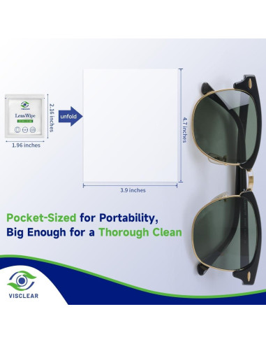 Toallitas limpiadoras VisClear 200 unidades para gafas