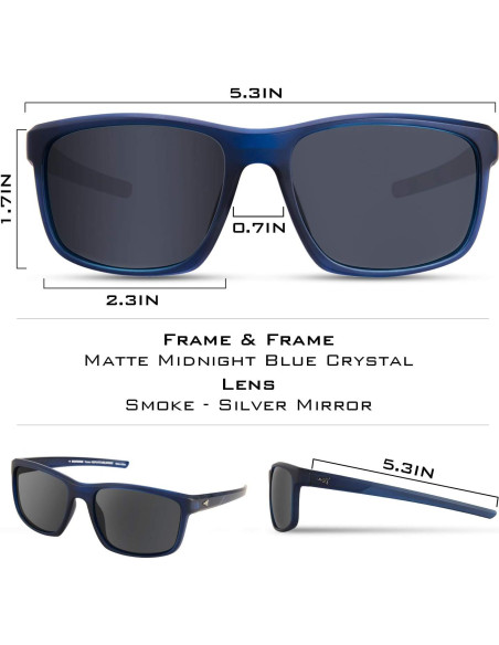 Gafas de sol polarizadas KastKing Toccoa unisex azul mate