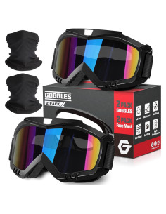 Gafas de Motocicleta OXG UV400 con Bufandas para Adultos