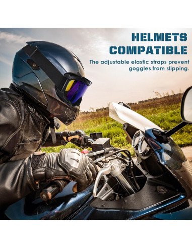 Gafas de Motocicleta OXG UV400 con Bufandas para Adultos