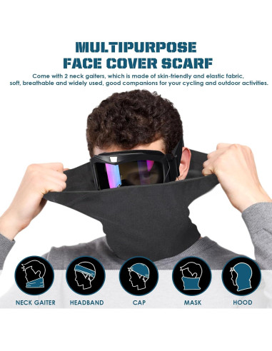 Gafas de Motocicleta OXG UV400 con Bufandas para Adultos