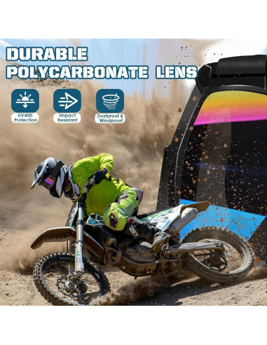 Gafas de Motocicleta OXG UV400 con Bufandas para Adultos