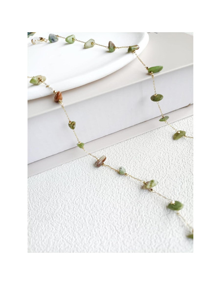 Cadena de Gafas para Mujeres Soporte de Cristal Natural