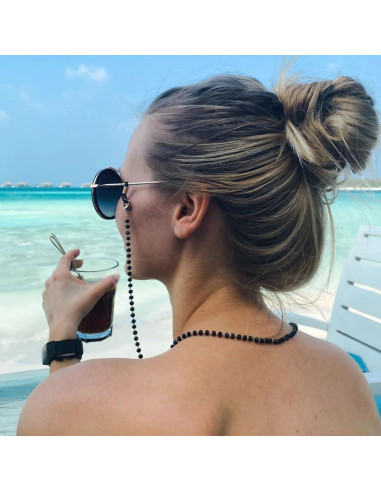 Cadena de Gafas para Mujeres Soporte de Cristal Natural