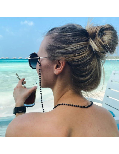 Cadena de Gafas para Mujeres Soporte de Cristal Natural