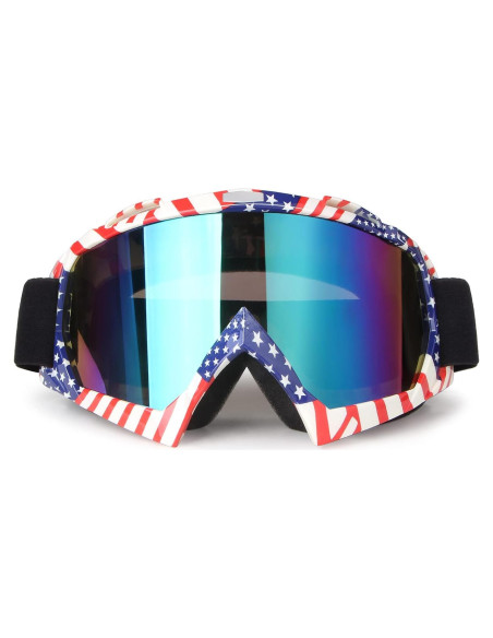 Gafas de motocross 4-FQ G28 Rojo/Blanco a prueba de viento