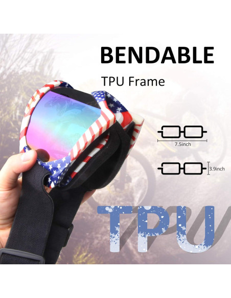 Gafas de motocross 4-FQ G28 Rojo/Blanco a prueba de viento