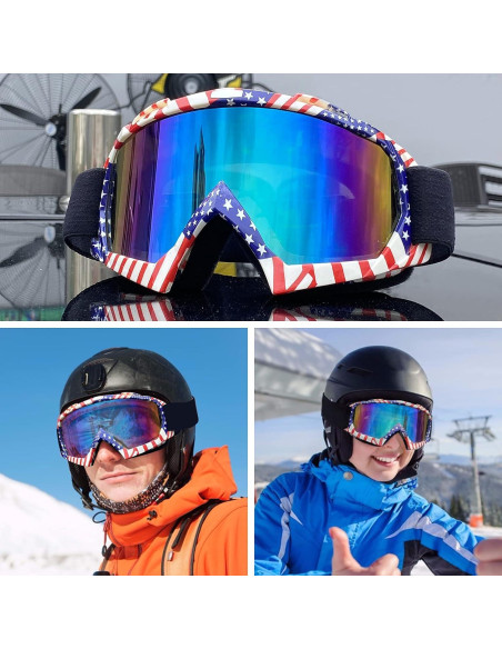 Gafas de motocross 4-FQ G28 Rojo/Blanco a prueba de viento