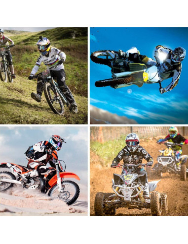 Gafas de motocross 4-FQ G28 Rojo/Blanco a prueba de viento