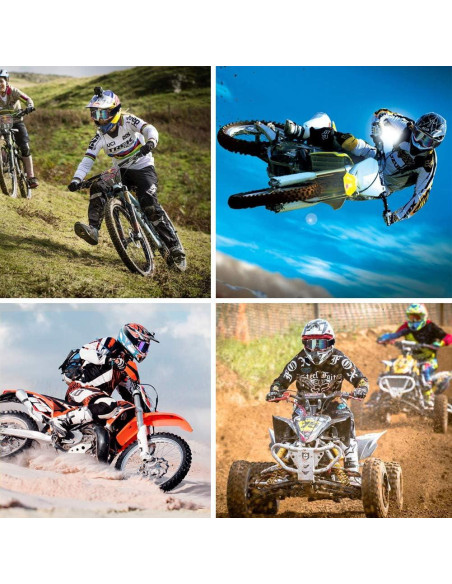 Gafas de motocross 4-FQ G28 Rojo/Blanco a prueba de viento