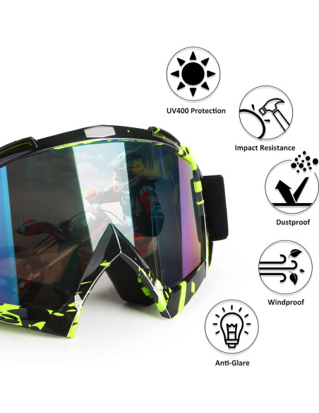 Gafas de Motocross 4-FQ Marco Graffiti Lente Colorida