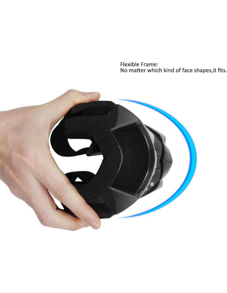 Gafas de Motocross 4-FQ HB-306 Marco Negro Lente Clara