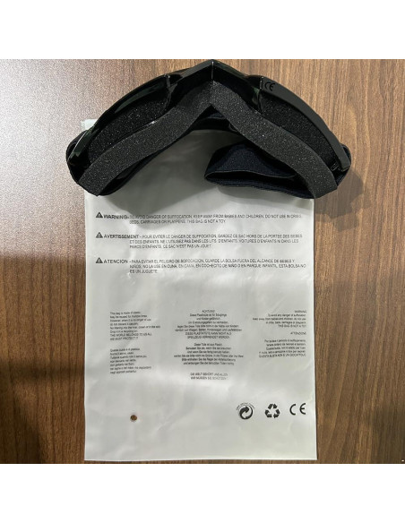 Gafas de Motocross 4-FQ HB-306 Marco Negro Lente Clara