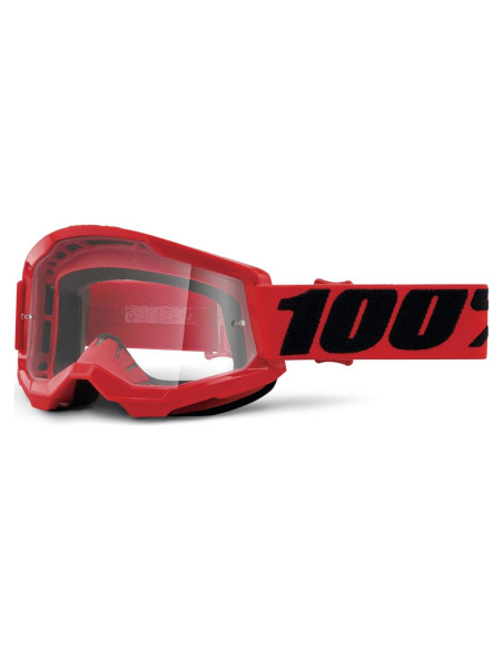 Gafas de Motocross 100% Strata 2 Arena - Rojo Lente Claro