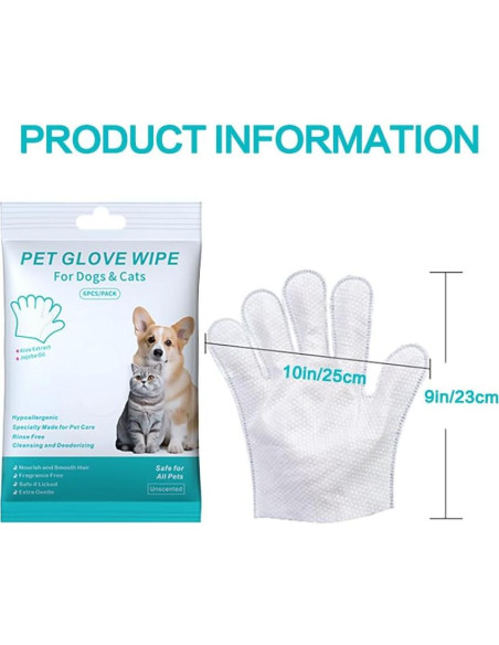 Guantes de Limpieza para Mascotas Herb Life 12 Pcs 25x23cm