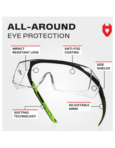 Gafas de Seguridad NoCry OverSpecs+ Anti-vapor UV 100%