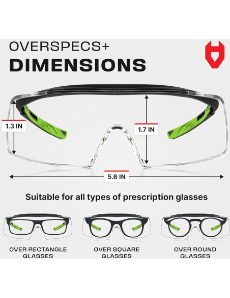 Gafas de Seguridad NoCry OverSpecs+ Anti-vapor UV 100%