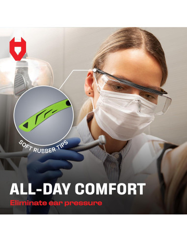 Gafas de Seguridad NoCry OverSpecs+ Anti-vapor UV 100%