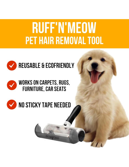 Quitapelusas Ruff'N'Meow para Pelo de Mascota - Rodillo Ecológico