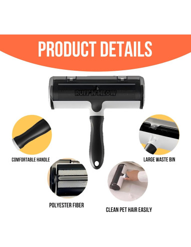 Quitapelusas Ruff'N'Meow para Pelo de Mascota - Rodillo Ecológico