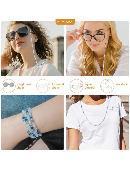 Cadena de Gafas Humlbird Amarilla para Mujeres 74 cm