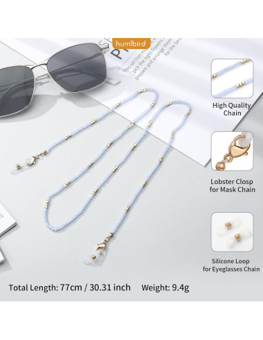 Cadena de Gafas Humlbird para Mujeres - Collar Elegante Azul