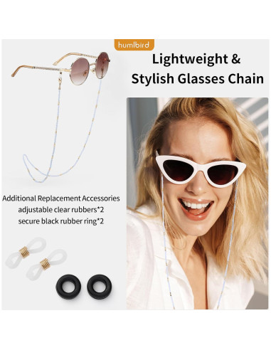 Cadena de Gafas Humlbird para Mujeres - Collar Elegante Azul