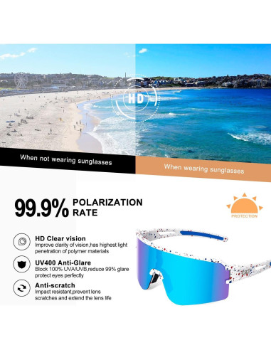 Gafas de Ciclismo FMY Polarizadas UV400 para Adultos