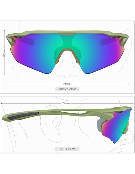 Gafas de Ciclismo Hubo Sports 5 Lentes Intercambiables