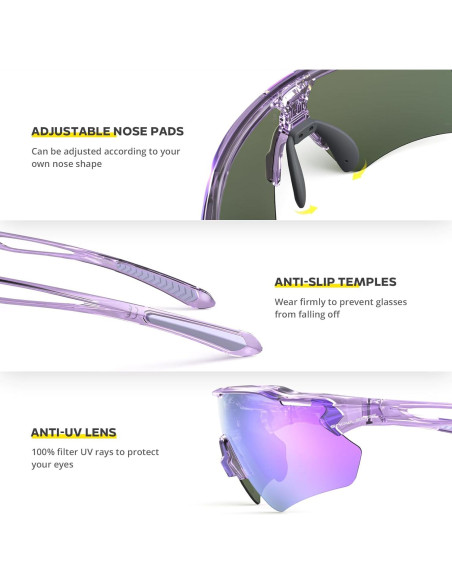 Gafas de Ciclismo Hubo Sports 5 Lentes Polarizadas Unisex