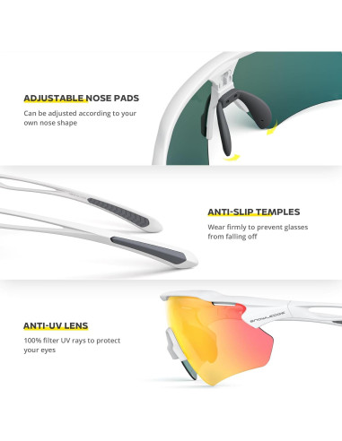 Gafas de Ciclismo Hubo Sports 5 Lentes Polarizadas Unisex