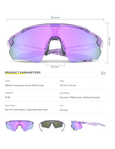 Gafas de Ciclismo Hubo Sports 5 Lentes Polarizadas Unisex