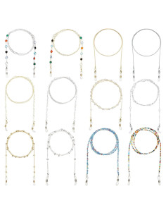 Cadenas para Gafas Weewooday 12 Piezas con Perlas Elegantes