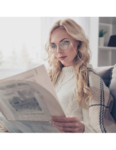 Cadenas para Gafas Weewooday 12 Piezas con Perlas Elegantes