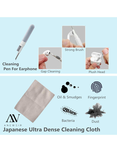 Limpiador de gafas ANEWSIR Kit portátil con spray y paños