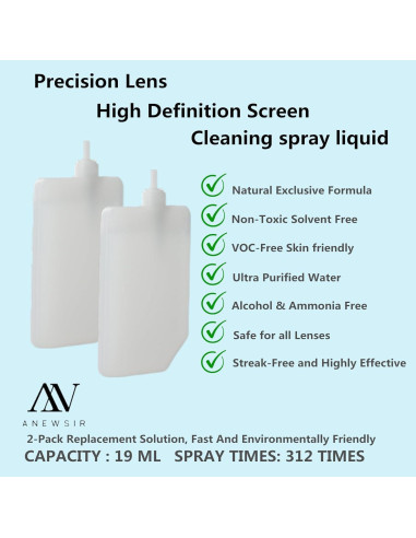 Limpiador de gafas ANEWSIR Kit portátil con spray y paños