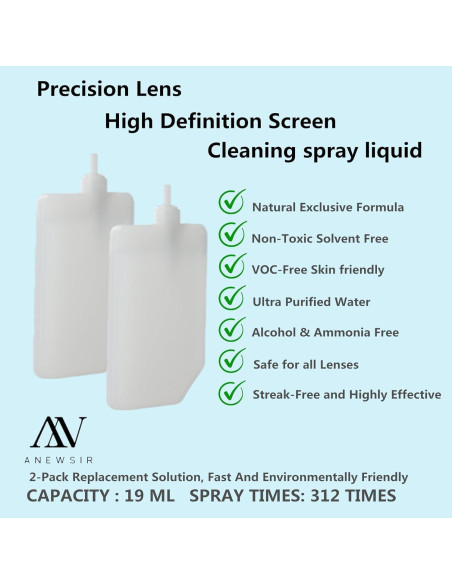 Limpiador de gafas ANEWSIR Kit portátil con spray y paños