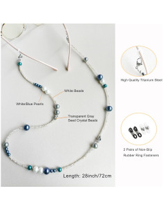 Cadena de Gafas Bead YN01 para Mujeres - 72cm Antideslizante 2