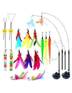 Juego de Juguetes Interactivos para Gatos BURCHLIFE 4 en 1