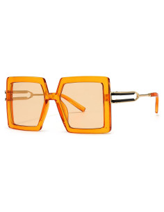 Gafas de Sol AIEYEZO Cuadradas Oversized UV400 Naranja