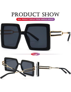 Gafas de Sol AIEYEZO Cuadradas Oversized UV400 para Mujeres 2