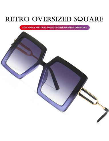 Gafas de Sol AIEYEZO Cuadradas Oversized UV400 para Mujeres