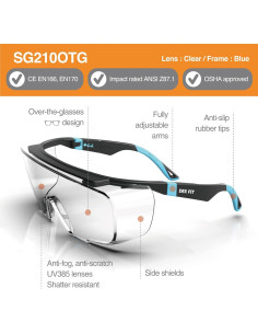 Gafas de Seguridad DEX FIT SG210 OTG Antiniebla UV385 2