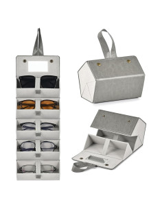 Organizador de Gafas de Sol CO-Z Plegable 5 Ranuras Gris